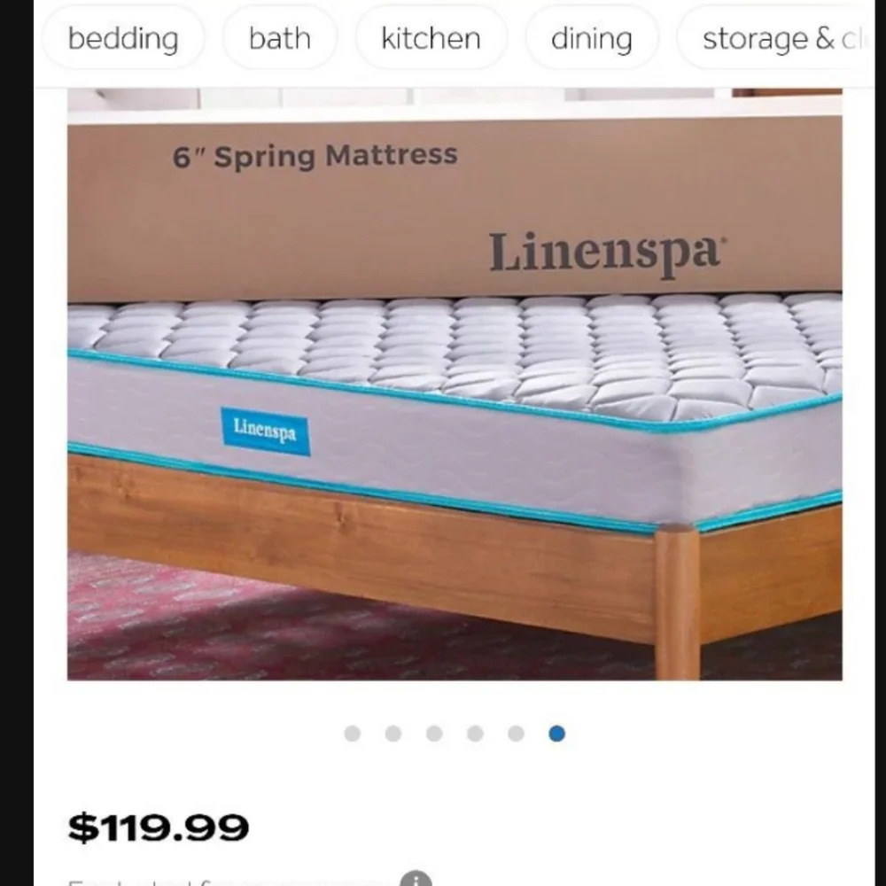 Linenspa 6 Inch Innerspring Twin Mattress with Foam Layer - Firm Feel - CertiPUR